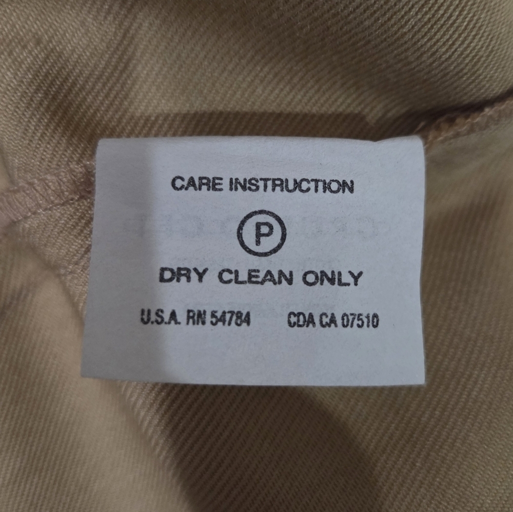 Emanuel Ungaro 100% Silk Tan Blazer with Zipper Pockets Size 8 - Picture 11 of 13